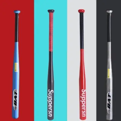 Picture of Baseball Bat Thickened Heavy Weight Heavy Duty 32 inch Alloy Steel Baseball Bat Matte Silver Baseball Bat (Silver)