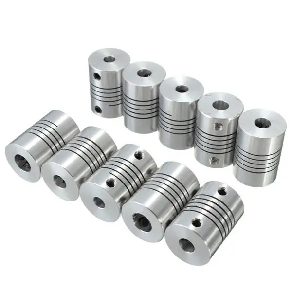 Picture of Flexible Shaft Coupling Clamp Universal Joint Stepper Motor Coupler For CNC 3D Printer Engraving Machine DC Motor Aluminum Flexible (5mm to 8mm)