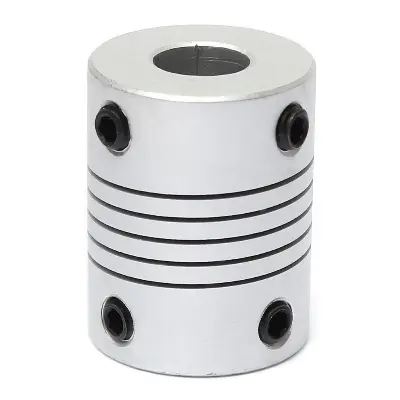 Picture of Flexible Shaft Coupling Clamp Universal Joint Stepper Motor Coupler For CNC 3D Printer Engraving Machine DC Motor Aluminum Flexible (6mm to 8mm)