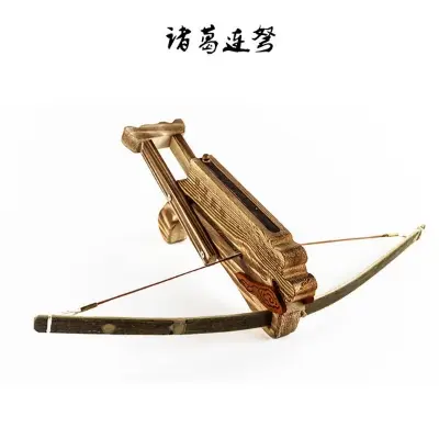 Picture of Large Wooden Cross Bow Arrow Slingshots continuous release 10 automatic reloads Kids and Adults outdoor sports (Large)