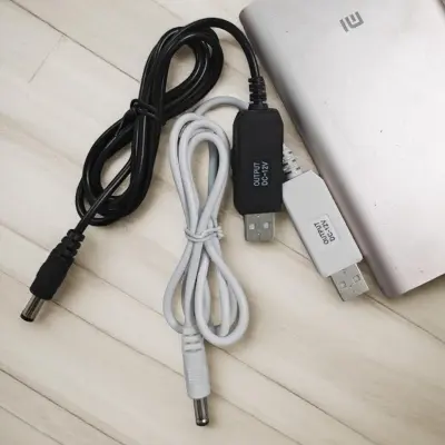 Picture of USB to 12V Booster Cable Data Cable Charger Power Bank Router Optical Cat Fluorescent Board Night Light Charging Cable (USB to DC9V)