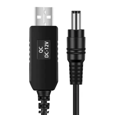 Picture of USB to 12V Booster Cable Data Cable Charger Power Bank Router Optical Cat Fluorescent Board Night Light Charging Cable (USB to DC12V)