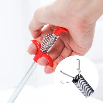 Picture of Drain cleaning tool pipe bending flexible powerful grip full control of the hook (1.6M)