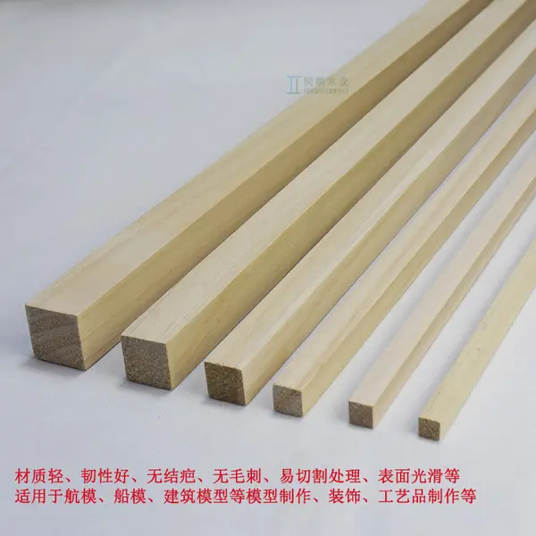 Picture of Wooden Log Strips, Paulownia Wood Chips, Primary and Secondary School DIY Handmade Model Materials, Balsa Wood Planks, Wooden Sticks, Wooden Sticks (Beige)