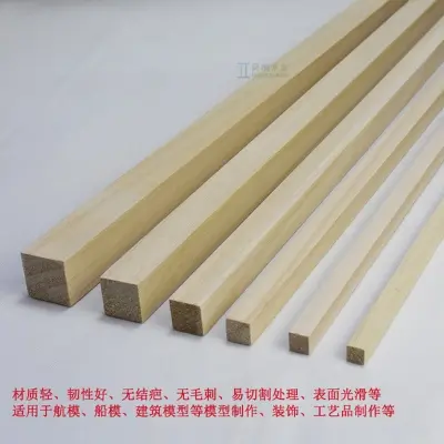 Picture of Wooden Log Strips, Paulownia Wood Chips, Primary and Secondary School DIY Handmade Model Materials, Balsa Wood Planks, Wooden Sticks, Wooden Sticks (Beige)