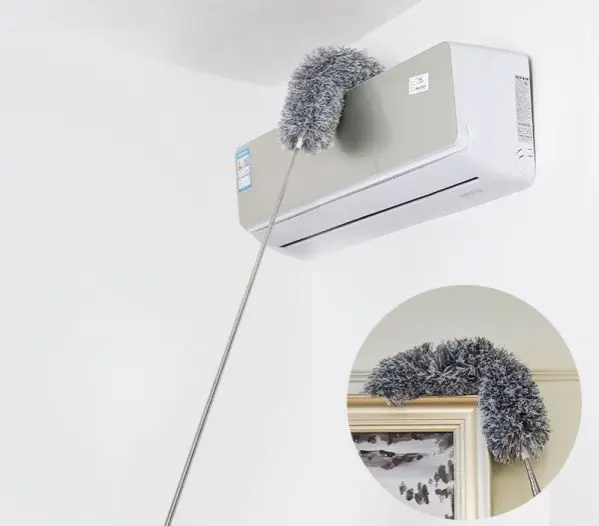 Picture of Mini Cleaning Feather Duster, Stainless Steel Ceiling Brush, Washable Dust Duster, 90cm Long Telescopic Dust Remover, Washable for Home Use (Random Color)