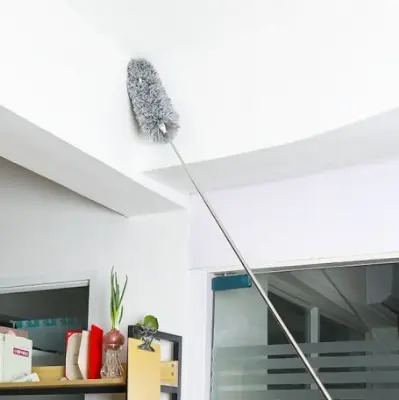 Picture of Mini Cleaning Feather Duster, Stainless Steel Ceiling Brush, Washable Dust Duster, 90cm Long Telescopic Dust Remover, Washable for Home Use (Random Color)