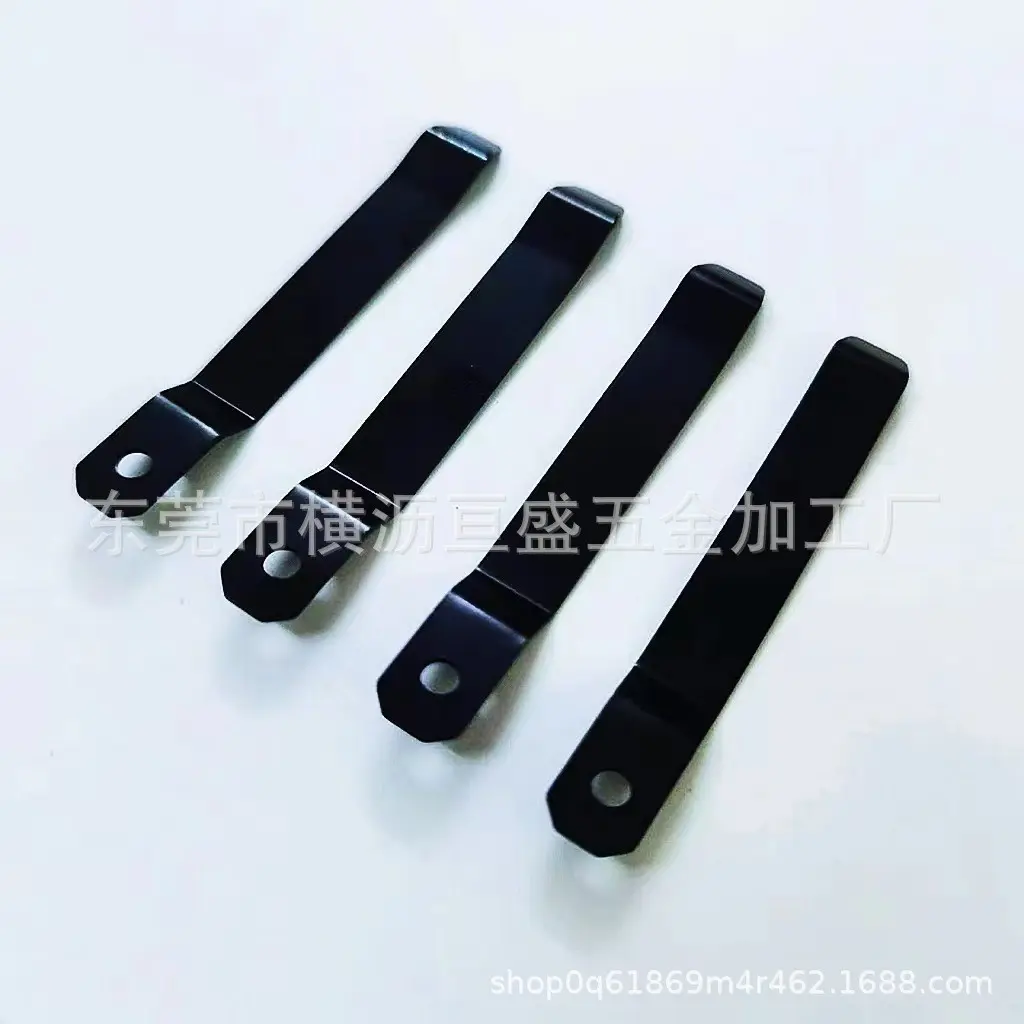 Picture of Stainless Steel Manganese Steel Flat Elastic Clip, Tool Box Pocket Camera Gadget Bag Money Bag Knife Clip (5 Pcs)