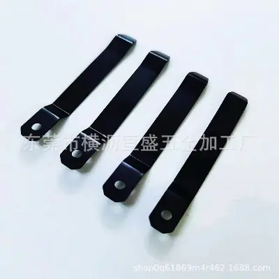 Picture of Stainless Steel Manganese Steel Flat Elastic Clip, Tool Box Pocket Camera Gadget Bag Money Bag Knife Clip (5 Pcs)