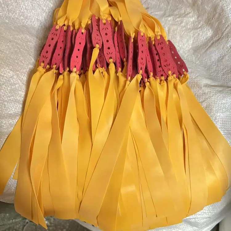 Picture of Flat leather slingshots rubber band color double flow smooth soft highly elastic rubber band 2 pcs (Red Orange 1.0mm)