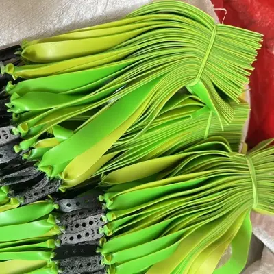 Picture of Flat leather slingshots rubber band color double flow smooth soft highly elastic rubber band 2 pcs (Red Orange 1.0mm)