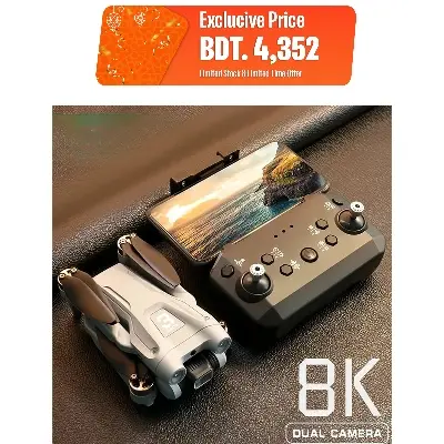 Picture of FLH Z908 Max Drone Brushless Motor Professional  720p FPV WiFi Drone for One Key Landing, Optical Flow Hover with 2 Battery