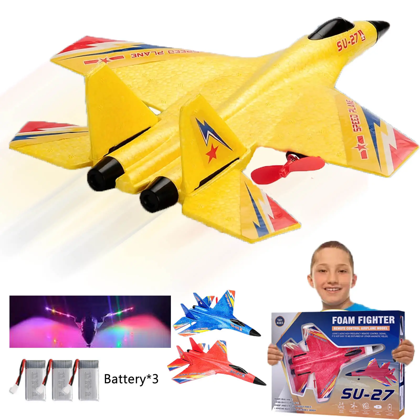 Picture of FLH - Drone - SU-27- Duel Battery RC Foam Plane Rc Airplane Radio Control Rc Airplane SU 27 Rc Airplane Remote Control Fighter Model EPP Foam Toys for Kids Gift
