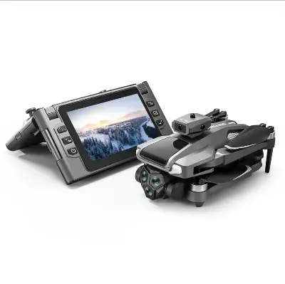 Picture of FLH M66 MAX 5G WiFi FPV with Folded LCD Screen Camera Controller HD Dual Camera Servo Gimbal 360° Obstacle Avoidance Brushless RC Drone Quadcopter RTF - Two Batteries