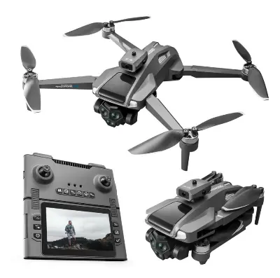 Picture of FLH M66 MAX 5G WiFi FPV with Folded LCD Screen Camera Controller HD Dual Camera Servo Gimbal 360° Obstacle Avoidance Brushless RC Drone Quadcopter RTF - Two Batteries
