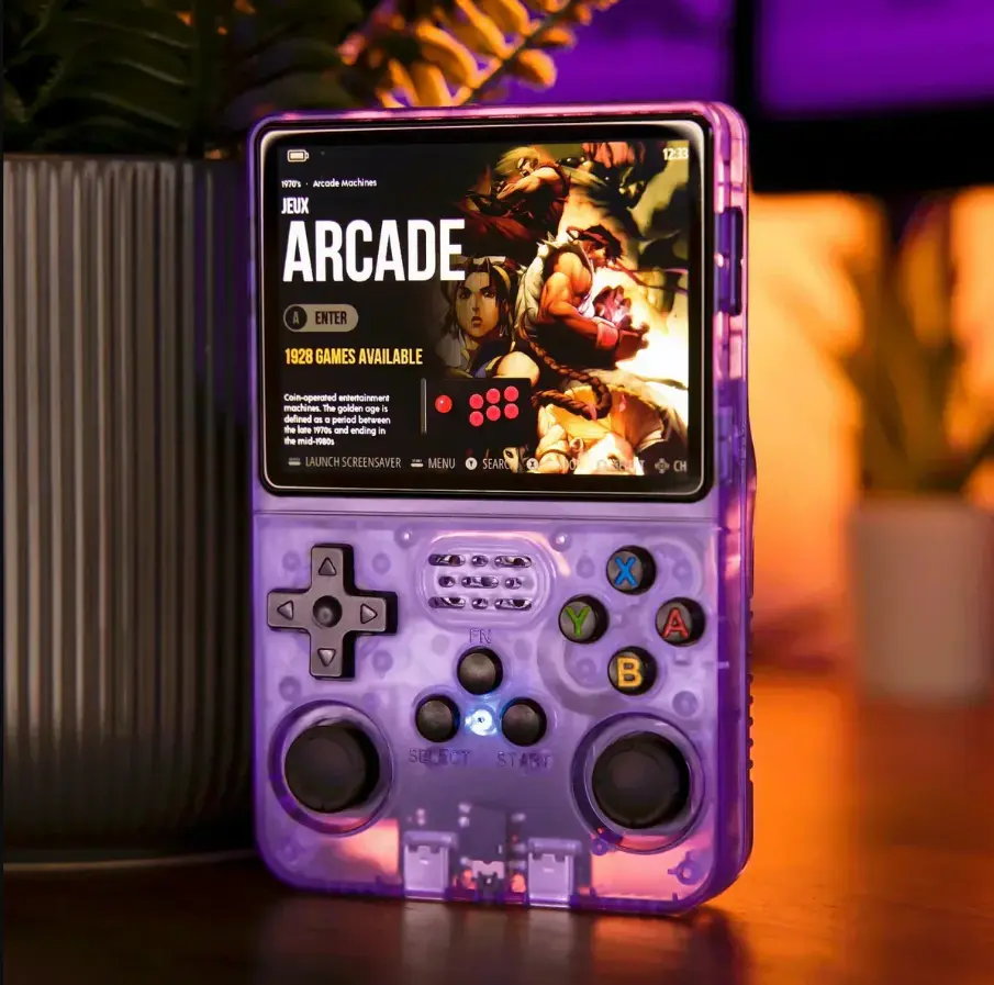 Picture of FLH R36S Retro Game Console 64GB 21000+ Games Linux and PSP Gaminig System 3.5 Inch IPS Screen Portable Pocket Game Player for Kids B Easy to Use