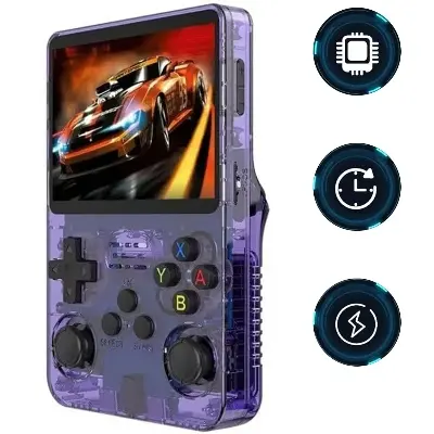 Picture of FLH R36S Retro Game Console 64GB 21000+ Games Linux and PSP Gaminig System 3.5 Inch IPS Screen Portable Pocket Game Player for Kids B Easy to Use