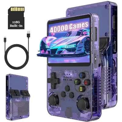 Picture of FLH R36S Retro Game Console 64GB 21000+ Games Linux and PSP Gaminig System 3.5 Inch IPS Screen Portable Pocket Game Player for Kids B Easy to Use