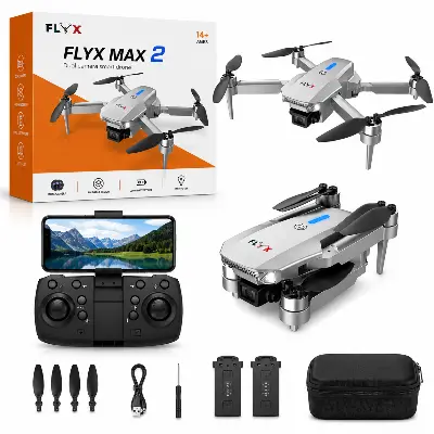 Picture of FLH FlyX Max 2  Drone Duel Camera Duel Battery Long distance flying