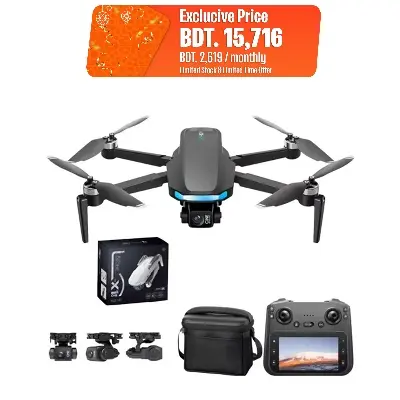 Picture of FLH New S-X1 MAX Drone Professional 4K Camera 3-axis gimbal Aerial FPV Brushless with Large Screen Remote Control Folding Dron