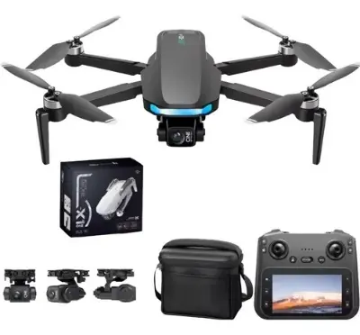 Picture of FLH New S-X1 MAX Drone Professional 4K Camera 3-axis gimbal Aerial FPV Brushless with Large Screen Remote Control Folding Dron