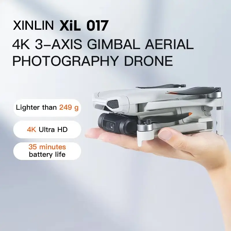 Picture of FLH XiL 017 4K Camera Drone with 3-Axis Gimbal, 249g Foldable Quadcopter, 10KM HD Transmission, 35min Flight, Smart Follow