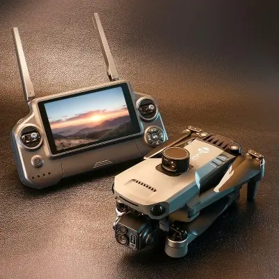 Picture of FLH New D12  Drone 3-Axis Gimbal With Touch Screen Profesional 8K HD Camera FPV Obstacle Avoidance Brushless Dron Toy for adult ﻿