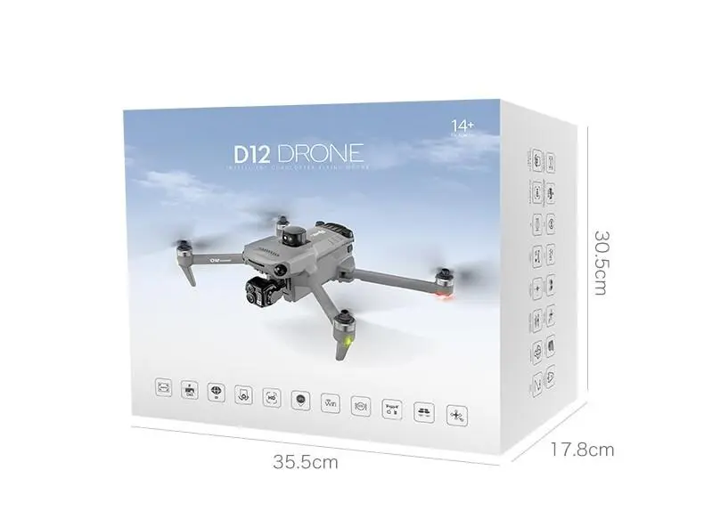 Picture of FLH New D12  Drone 3-Axis Gimbal With Touch Screen Profesional 8K HD Camera FPV Obstacle Avoidance Brushless Dron Toy for adult ﻿