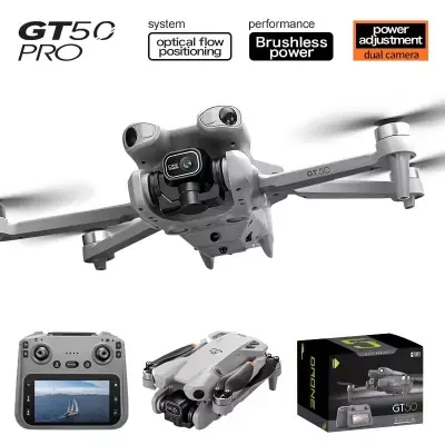 Picture of FLH NEW FPV GT50 4.3-inch screen RC Remot 720 HD Camera High Quality optical flow obstacle avoidance 4.3-inch screen control brushless dual WIFI  professional dronescámara