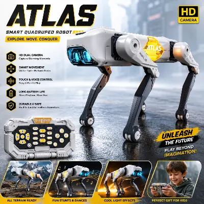 Picture of AI Robot Dog RC Stunt Car Toys: Gesture Sensing Remote Control with Mecanum Wheels & LED Eyes, 2.4GHz 3 sold
