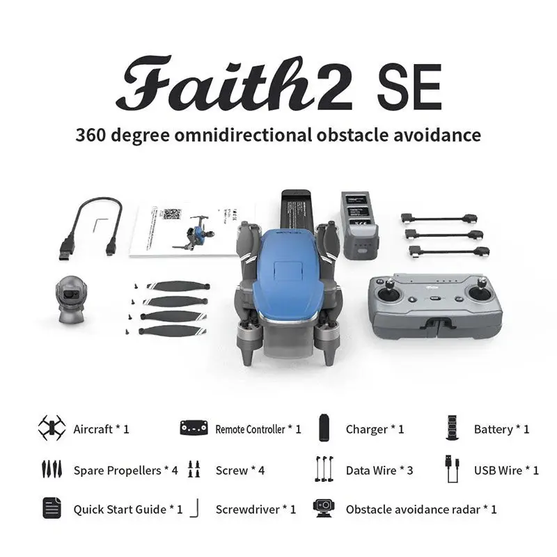 Picture of Flh CFly Faith2 SE RC Drone  3-Axis Gimbal Professional 4K Camera  3KM FPV Quadcopter