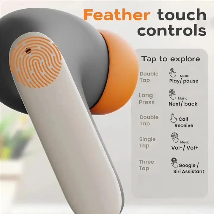 Picture of Wireless Bluetooth Earphones ENC Noise Reduction in Ear Low Earbuds True Wireless Stereo Earphones