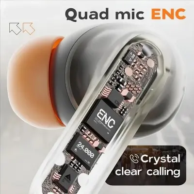 Picture of Wireless Bluetooth Earphones ENC Noise Reduction in Ear Low Earbuds True Wireless Stereo Earphones