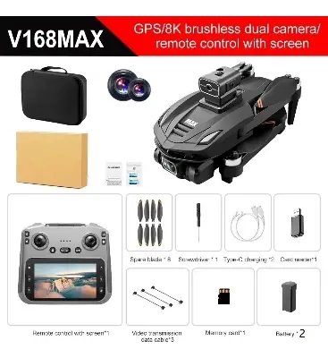Picture of FLH V168 PRO MAX  Drone 8K 5G WiFi Screen control Professional HD Aerial Photography Dual Camera 360° Obstacle Avoidance 5000M