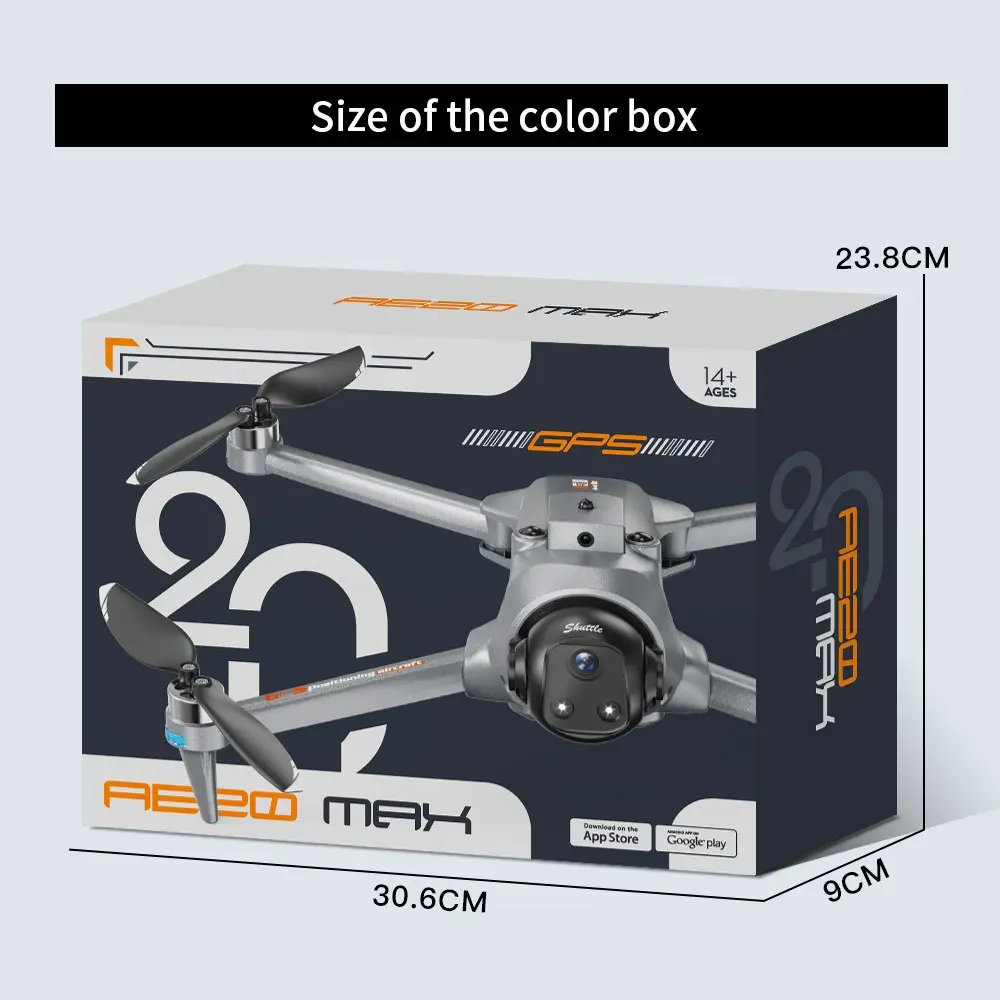 Picture of FLH AE20 MAX  Drone Gimbal HD Camera 5G WIFI Remote Screen 22min Flight Professional Foldable Brushles Large Screen RC Quadcopter