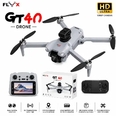 Picture of FLH GT 40  PRO  Drone  RC Remot brushless Version Duel  Battery Duel Camera with 1080 HD