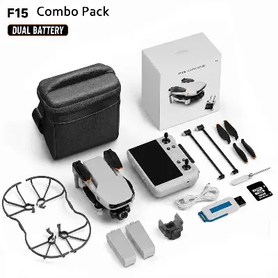 Picture of FLH 4DRC F15 3-Axis Gimbal 4K Drone HD Camera  5G WIFI Quadcopter 5.5 Inch Touch Screen Remote Control