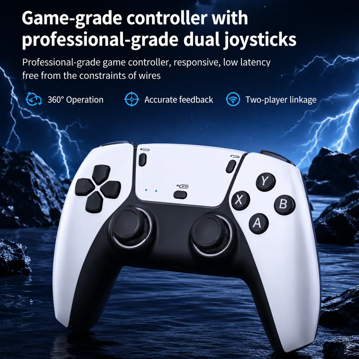 Picture of FLH RS5 TV Game Console Dual Stick Wireless Controller Game 20000+64GB Double Joystick 4K Retro Suitable for PC, Android, TV GAME