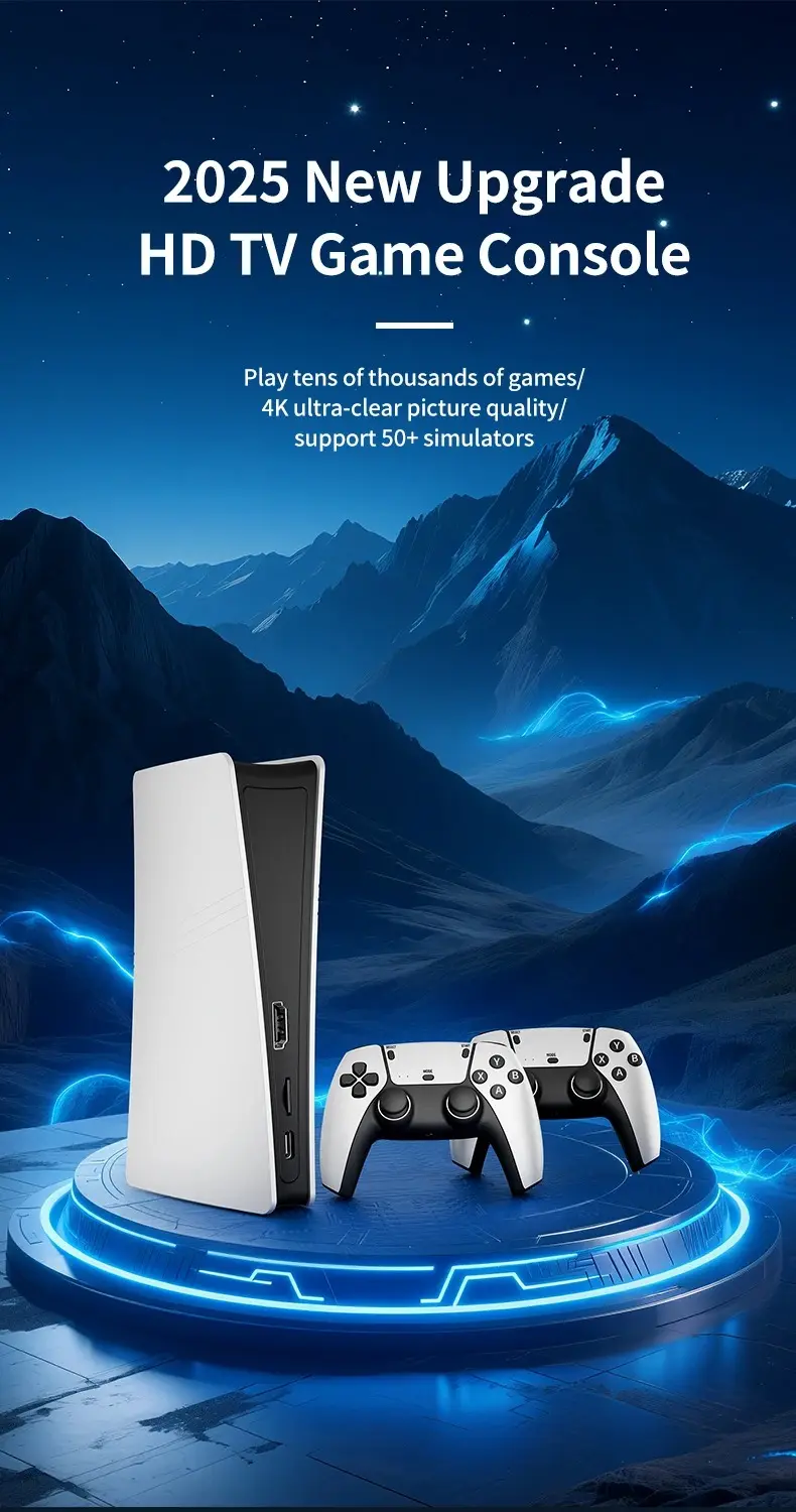 Picture of FLH RS5 TV Game Console Dual Stick Wireless Controller Game 20000+64GB Double Joystick 4K Retro Suitable for PC, Android, TV GAME
