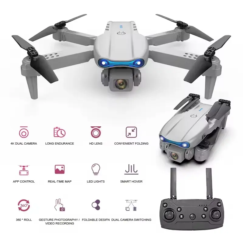 Picture of FLH E99 Pro Dual Camera Dual Battery Folding Camera Wifi Cam app Operator Drone