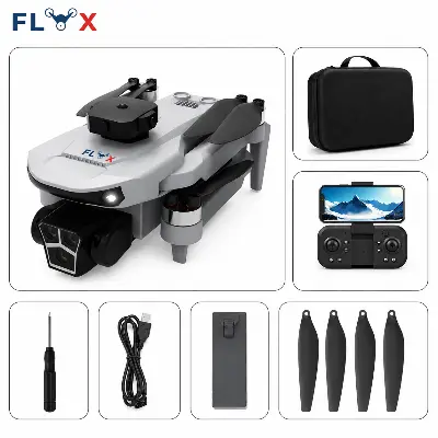 Picture of FLH SX10 Dual Camera Dual Battery Foldable Drone with Obstacle Avoidance WiFi FPV Camera Drone Price in Bangladesh