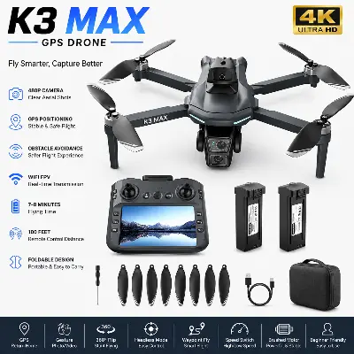 Picture of FLH K3 Max G*P*S Drone RC Big Display with 2 kilo Flying Range Professional Drone