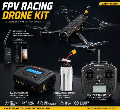 Picture of FLH Cheapest Freestyle Racing FPV Drone Kit 7-inch Payload Long Distance Quad Bike with 720 Camera and  FPV Drone