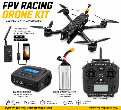 Picture of FLH Cheapest Freestyle Racing FPV Drone Kit 7-inch Payload Long Distance Quad Bike with 720 Camera and  FPV Drone