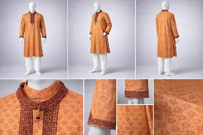 Picture of Gatsby Premium Panjabi for Men – Classic Fit | Eid & Festive Wear-SALMON