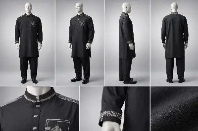 Picture of Gatsby Premium Panjabi for Men – Classic Fit | Eid & Festive Wear 03_BLACK