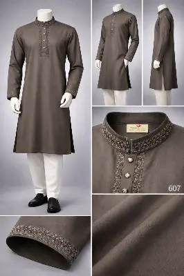 Picture of Luxury embroidery Panjabi with premium finish 607