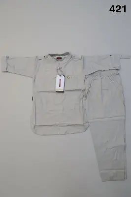 Picture of Boys Classic Grid Pattern Panjabi Set 418 –