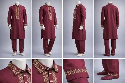 Picture of Gatsby Premium Panjabi for Men – Classic Fit | Eid & Festive Wear 06-MAROON 958