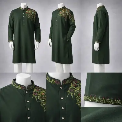 Picture of Gatsby Premium Panjabi for Men – Classic Fit | Eid & Festive Wear 03-DEEP OLIV
